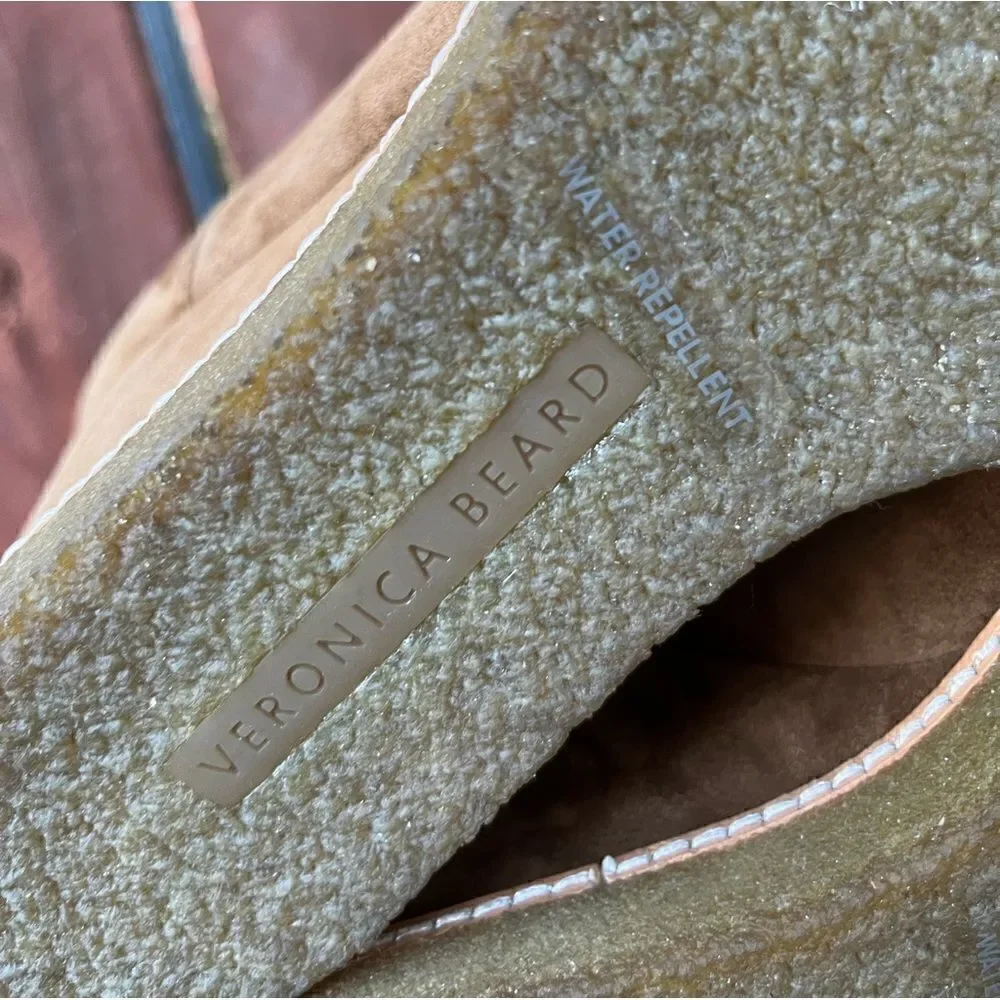 VERONICA BEARD Ananya Water Repellent/Shearling Suede Boot in tan size 10